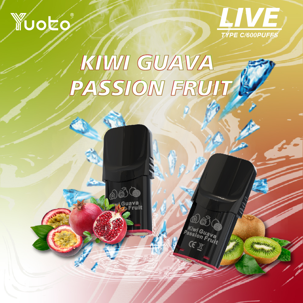 Yuoto Live Pod Kiwi Passionfruit Guava 600NFx3 - Vapezone